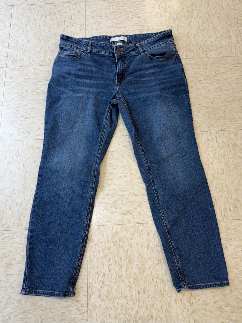 C Est. 1946 Denim Women’s Low Rise Skinny Jeans with Double Button Size 14P